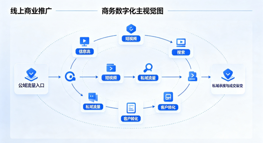 新乡县线上商业推广怎么做？全域流量闭环搭建与低成本转化实战指南